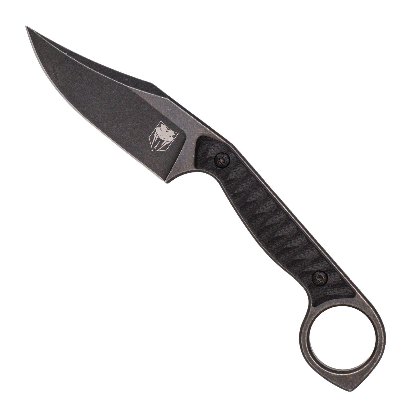 CobraTec Wolfteeth Clip Point Folding Knife Black 14C28N Blade G10 Handle CTWLTBLKCLP