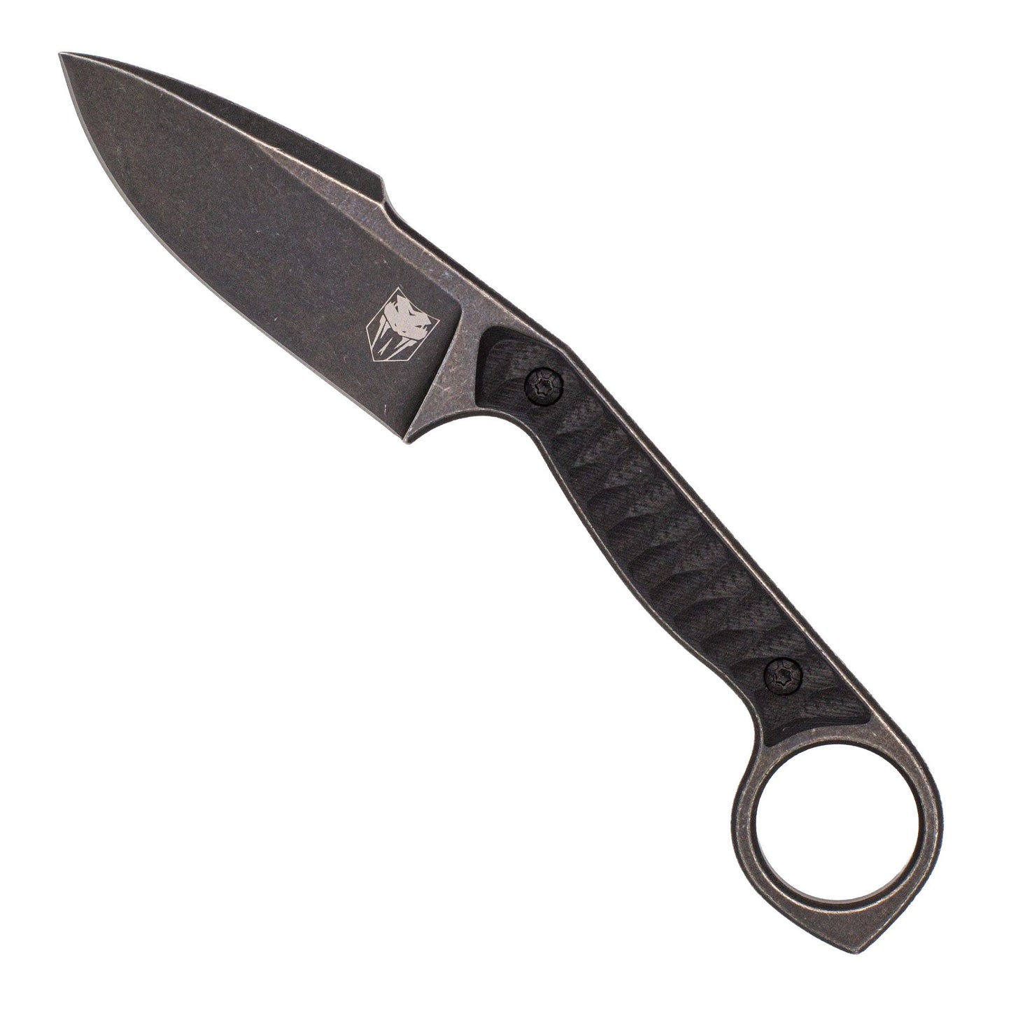 CobraTec Wolfteeth Harpoon Folding Knife Black 14C28N Blade Removable G10 Handle CTWLTBLKHRP