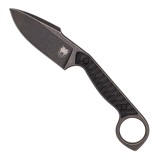 CobraTec Wolfteeth Harpoon Folding Knife Black 14C28N Blade Removable G10 Handle CTWLTBLKHRP