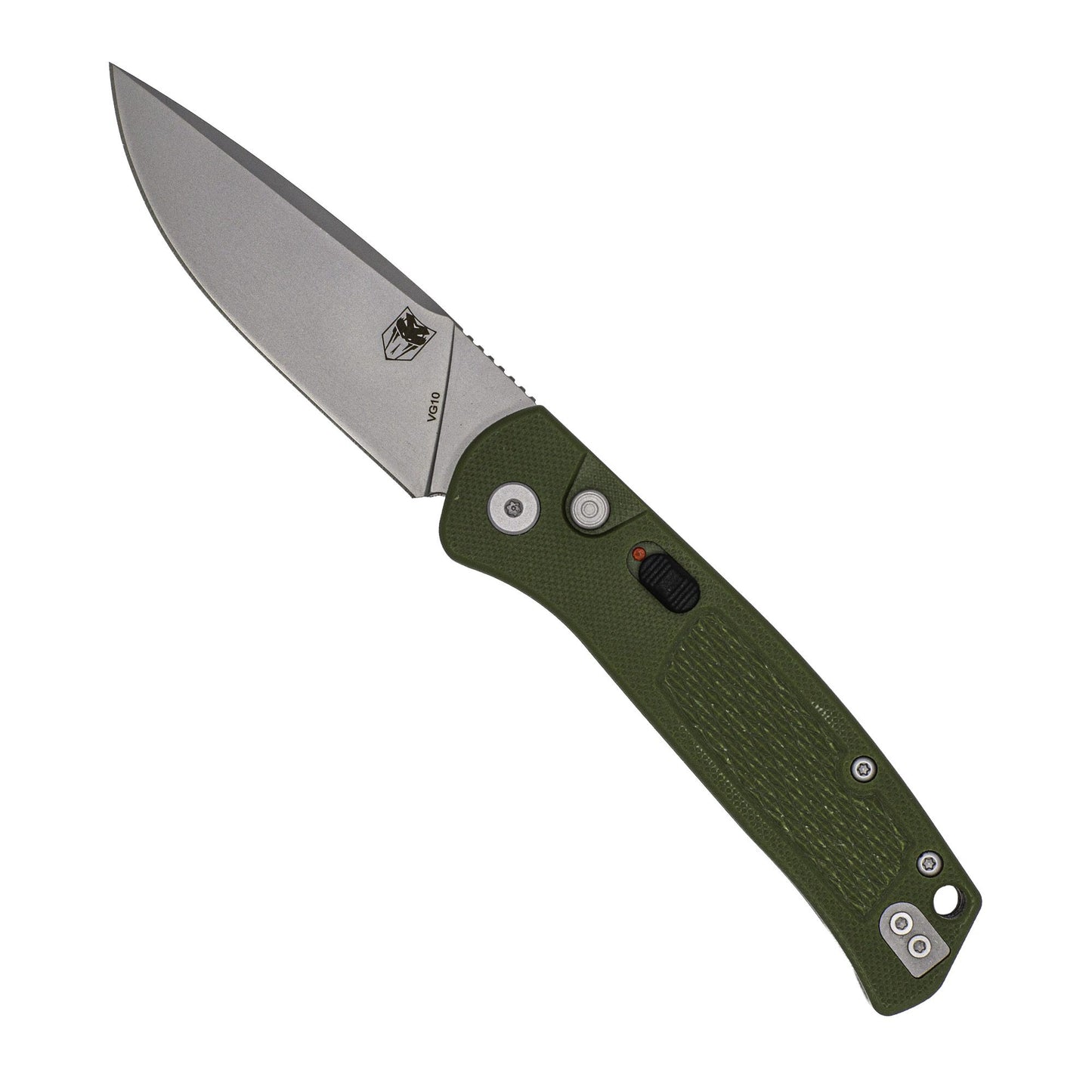 CobraTec Recon Automatic Knife – OD Green VG10 Blade EDC Pocket Knife CTRECODG