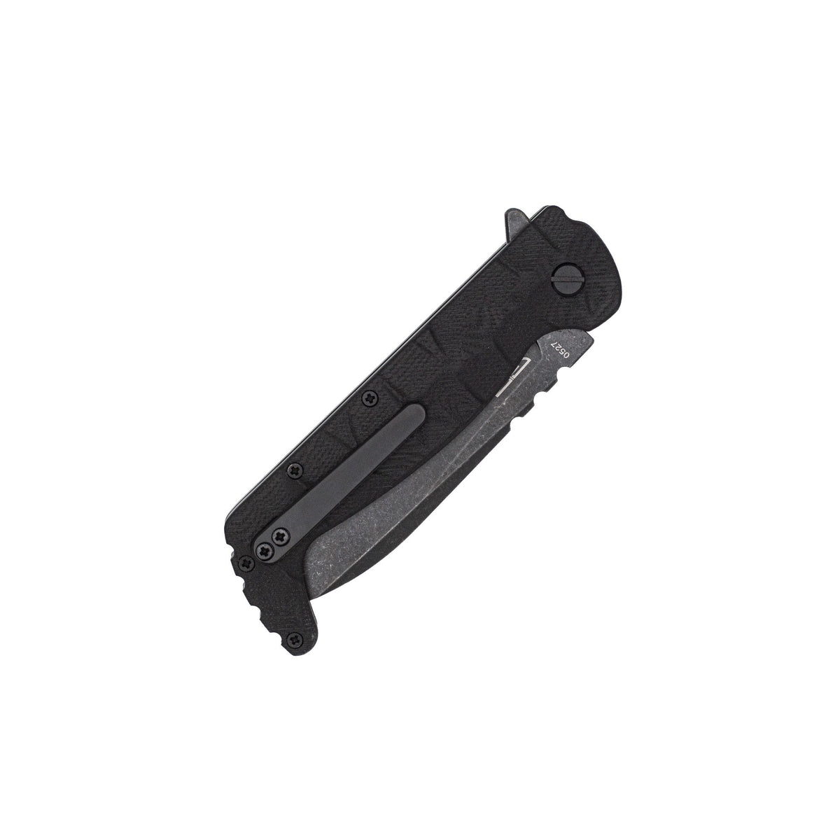 Cobratec Kingpin Folding Knife 3.5" VG-10 Drop Point Blade Black G10 Handle Dark Stonewash CTKPFLBLKDSW