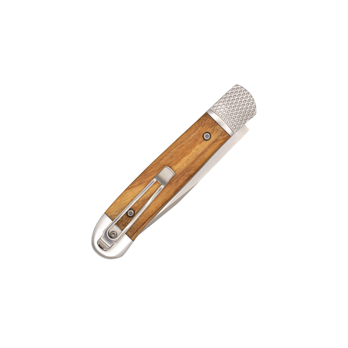 Cobratec Trapper Hidden Release Folding Knife 3.125" Satin D2 Blade Genuine Olivewood Handle CTTHROLW