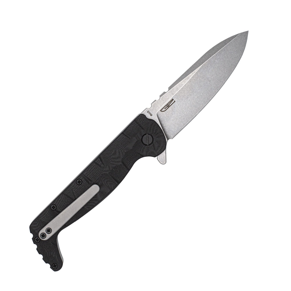Cobratec Kingpin Folding Knife 3.5" VG-10 Drop Point Blade Black G10 Handle CTKPFLBLKSSW