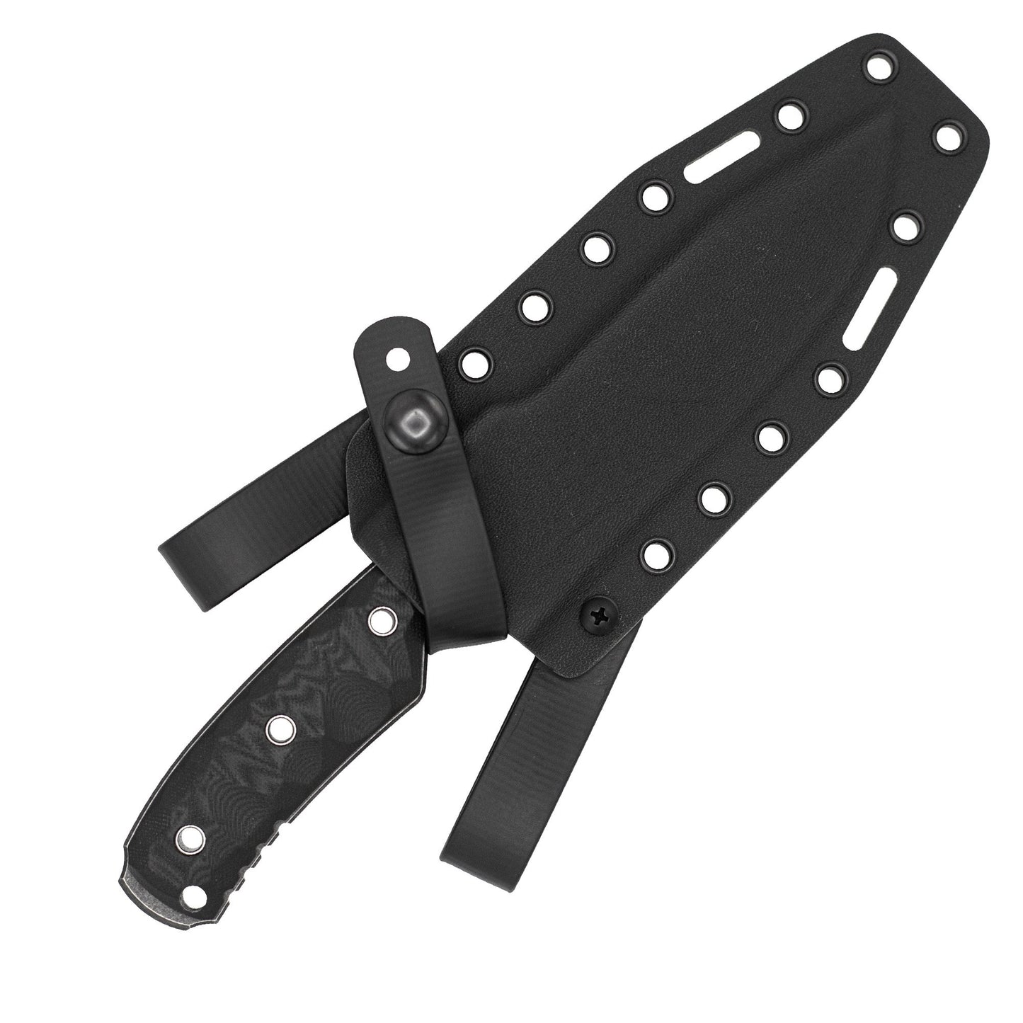CobraTec Recondo G10 Black Fixed Blade Knife – 14C28N Full Tang Survival & Tactical Knife CTRCOG10BLKBSW