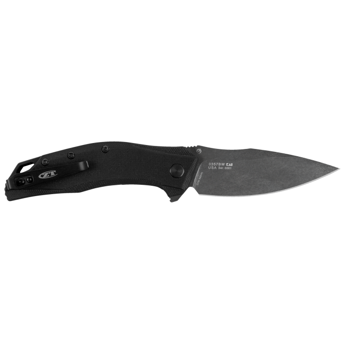 Zero Tolerance 0357BW Assisted Opening Liner Lock Knife 3.25" Black Wash Blade