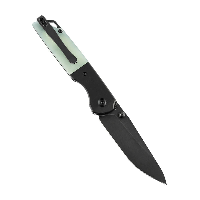 KANSEPT Warrior Folding Knife – Black TiCN D2 Blade & Jade G10 Handle (T1005S4)