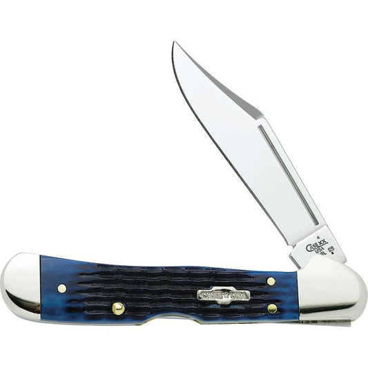 Case XX™ Navy Blue Rogers Corn Cob Jigged Bone Mini Copperlock Pocket Knife 02864