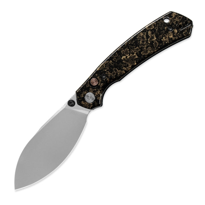 Miguron Hovor 19C27 Pearlescent Stonewash Folding Knife – Black Aluminum MGR828BK