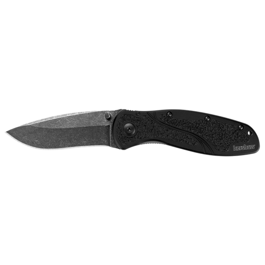 Kershaw Blur BlackWash™ Folding Knife 14C28N Black-Oxide Blade Black Aluminum Handle 1670BW