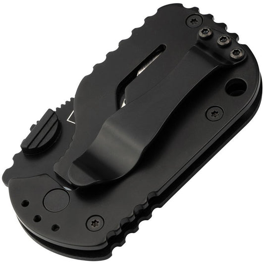 Boker Plus Rescom Framelock Knife Black Handle (2" Black D2 Guthook Blade) 01BO527
