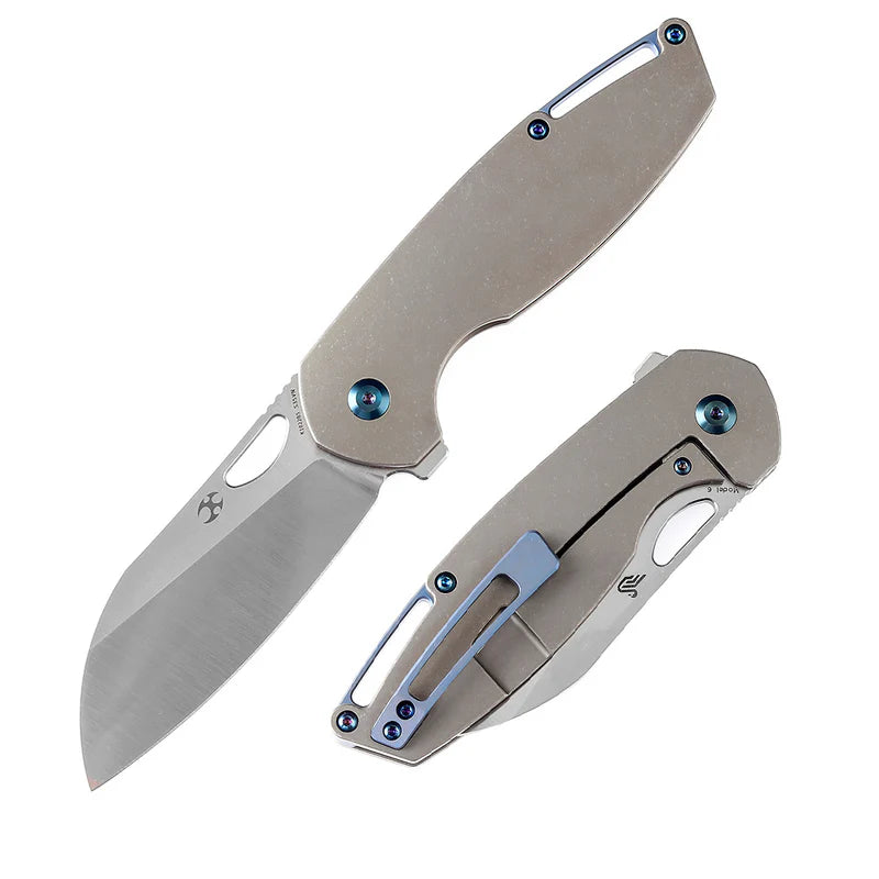 KANSEPT Model 6  Knife Stonewashed Bronze Anodized Titanium,CPM-S35VN K1022B5
