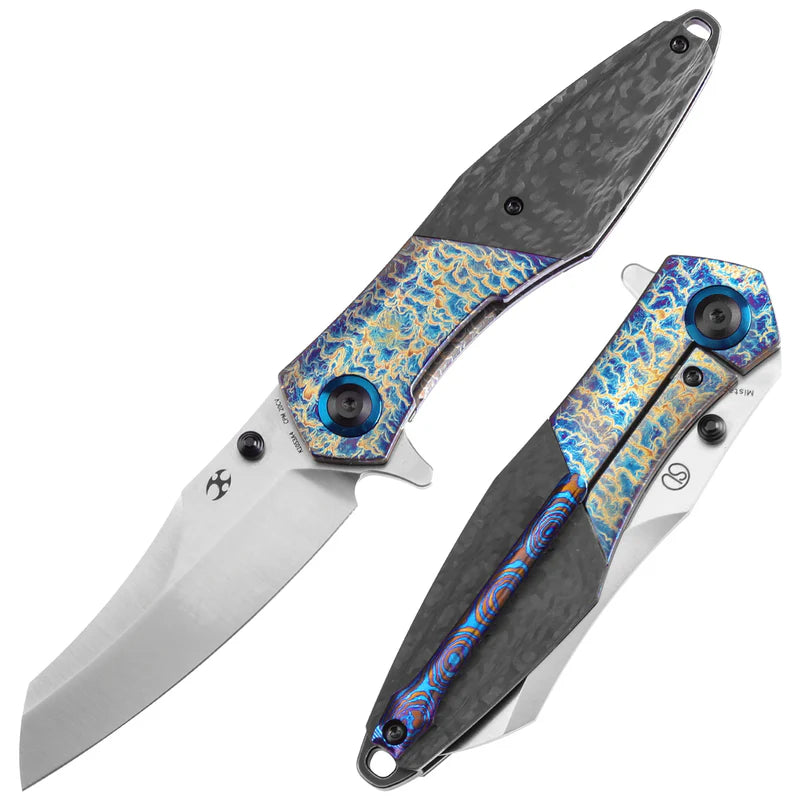 KANSEPT Mistaken Lightning Strike Titanium,Twill Carbon Fiber Timascus 20CV K1053A4