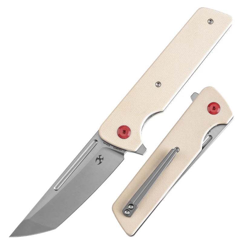 KANSEPT Anomaly Flipper Knife – Ivory G10 Handle, CPM-S35VN Blade K2038T5