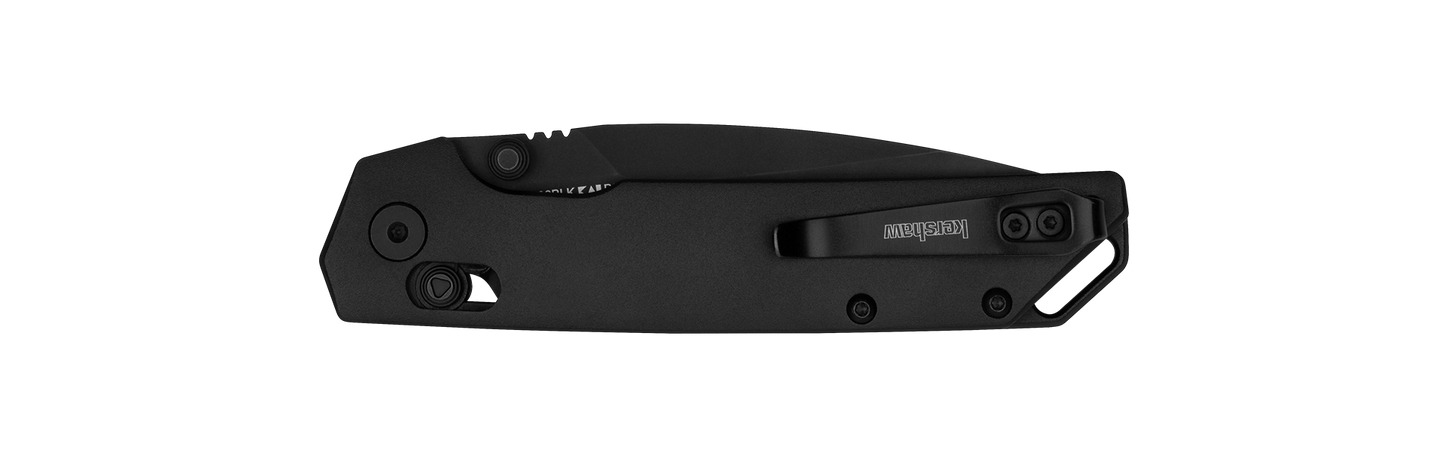 Kershaw Iridium DuraLock Knife Black Aluminum 3.5" Black D2 Blade  2038BLK