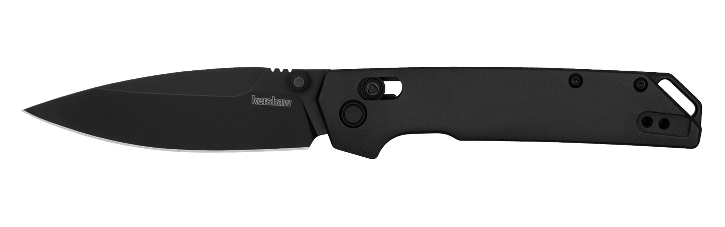 Kershaw Iridium DuraLock Knife Black Aluminum 3.5" Black D2 Blade  2038BLK