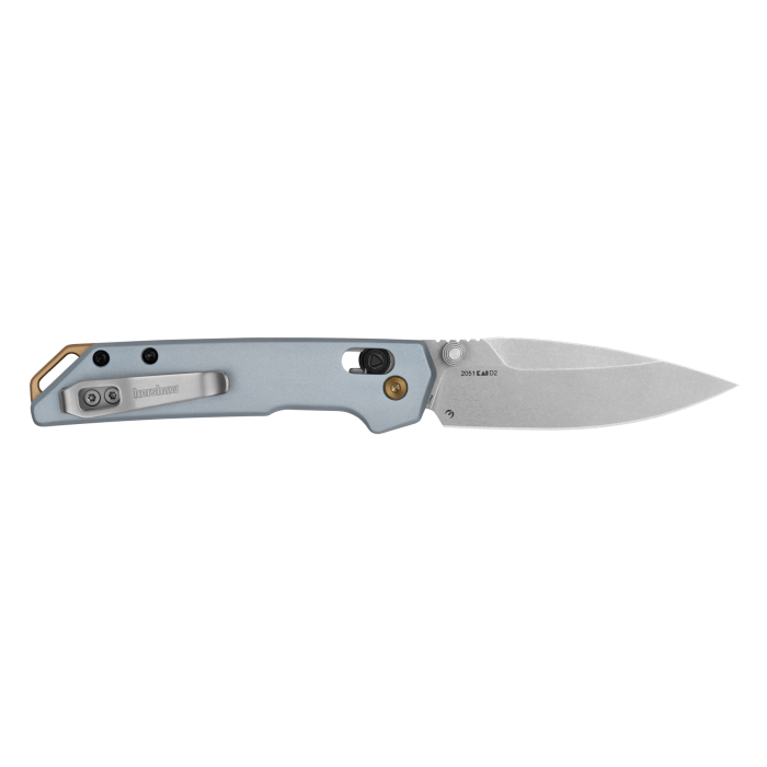 Kershaw Mini Iridium Folding Knife – DuraLock  Ice Blue Aluminum (Model 2051)