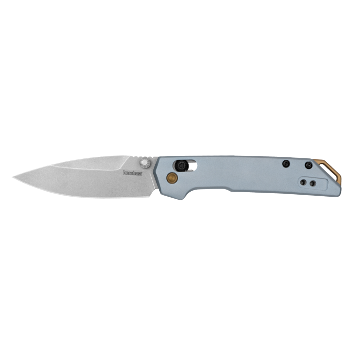 Kershaw Mini Iridium Folding Knife – DuraLock  Ice Blue Aluminum (Model 2051)