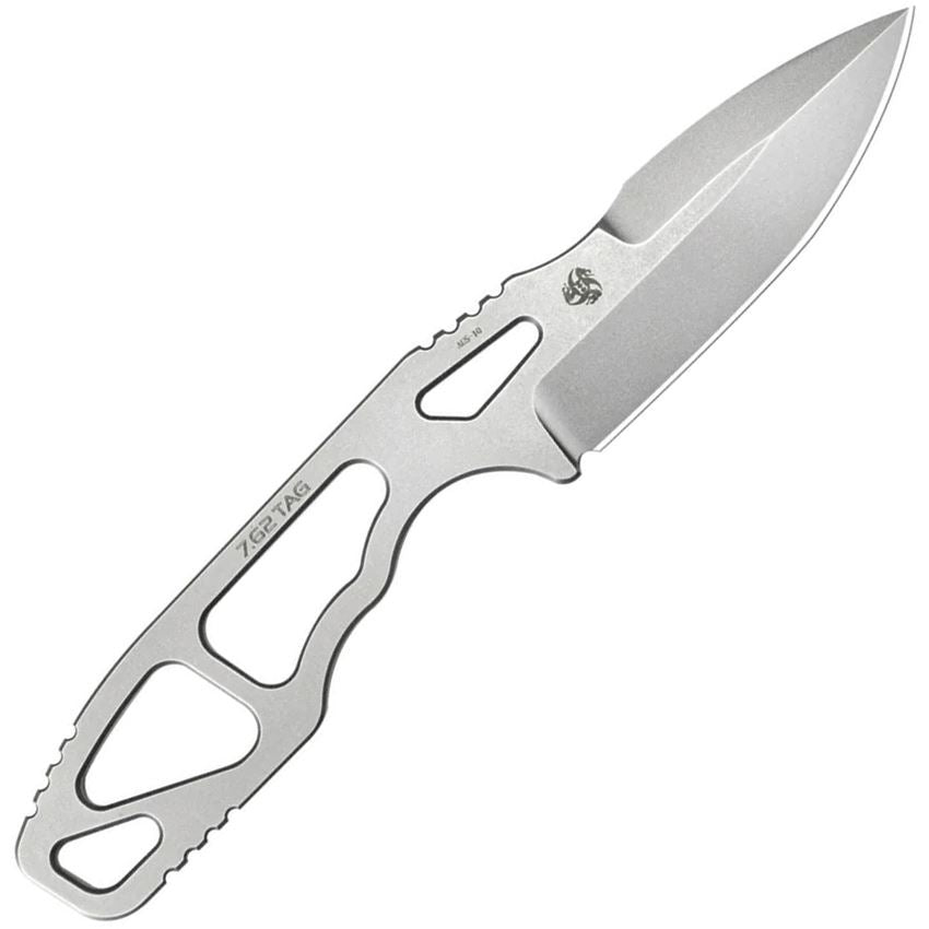 Kubey 282A 7.62 TAG Hydra Black Stonewash AUS-10 Fixed Blade Knife