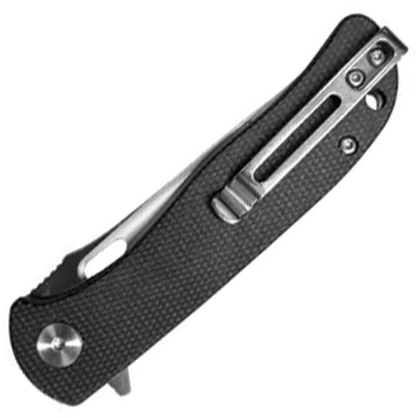 Dreamtech 3898MB D2 Drop Point Black Micarta Linerlock Knife DTK3898MB