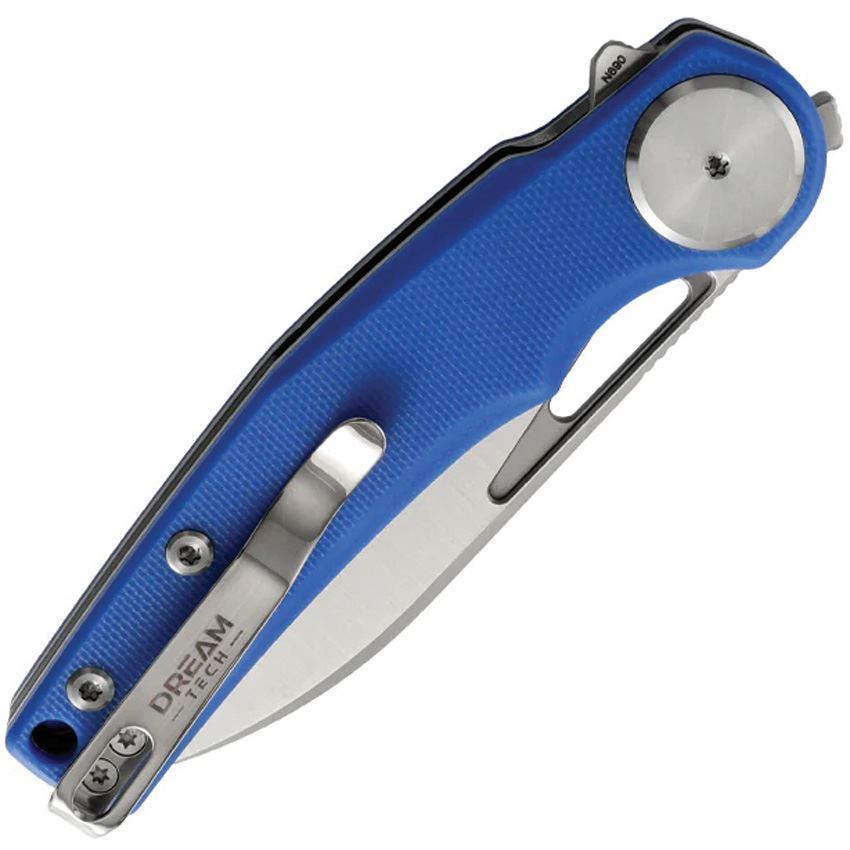 DreamTech D2 Folding Knife 3.15" G10 Drop Point Button Lock D4130GBL