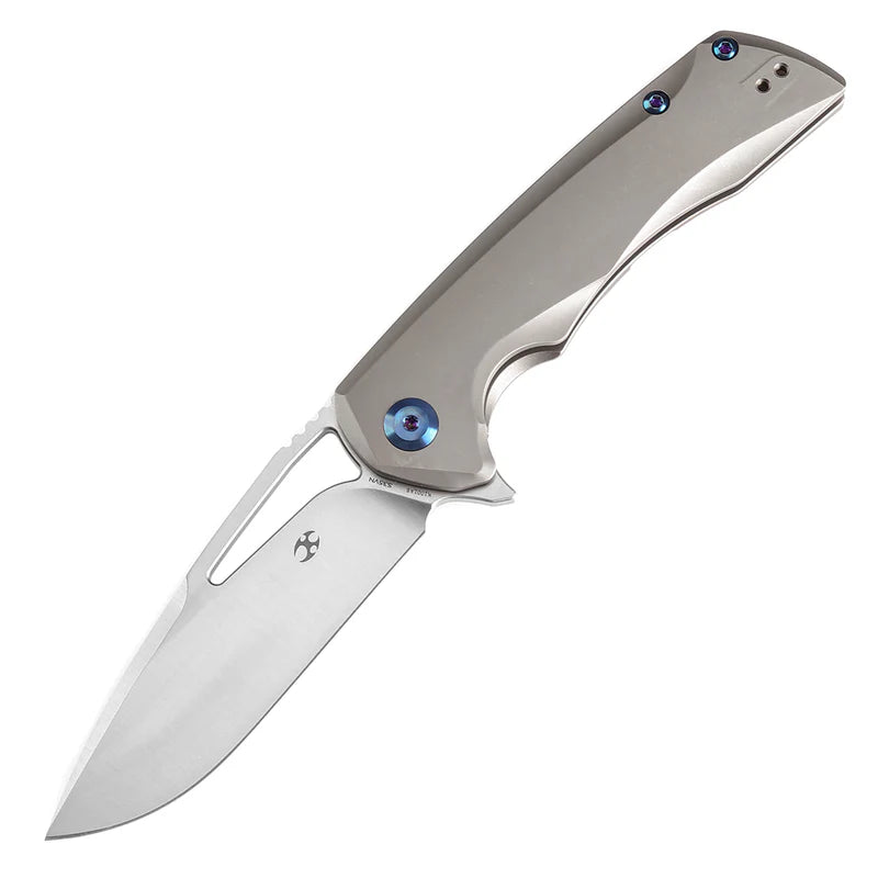 KANSEPT Kryo Thumb Hole Folding Knife – Bronze Anodized Titanium Frame Lock (K1001A8)