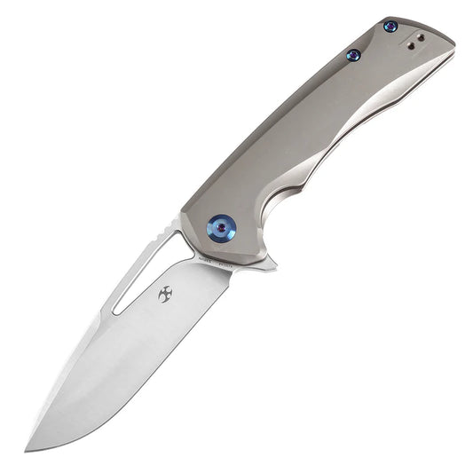 KANSEPT Kryo Thumb Hole Folding Knife – Bronze Anodized Titanium Frame Lock (K1001A8)