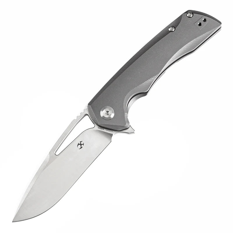 KANSEPT Kryo Thumb Hole Folding Knife – Micro-Milled Titanium Frame Lock (K1001A7)