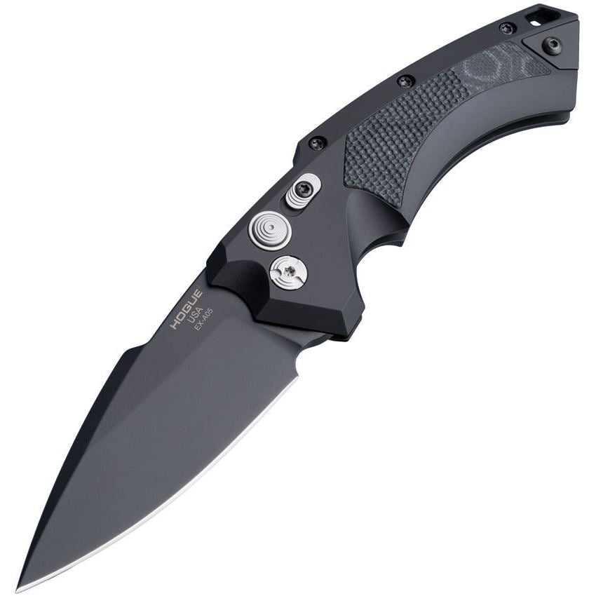 Hogue EX-A05 Elishewitz Design Automatic Knife Black G-Mascus Inlays (3.5" CPM-154 Black Cerakote Blade) 34539