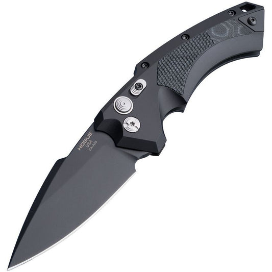 Hogue EX-A05 Elishewitz Design Automatic Knife Black G-Mascus Inlays (3.5" CPM-154 Black Cerakote Blade) 34539