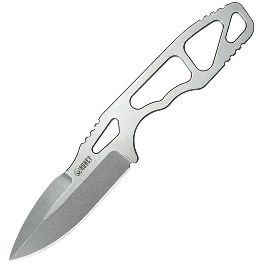 Kubey 282A 7.62 TAG Hydra Black Stonewash AUS-10 Fixed Blade Knife