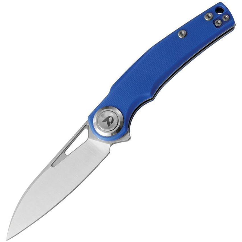 DreamTech D2 Folding Knife 3.15" G10 Drop Point Button Lock D4130GBL