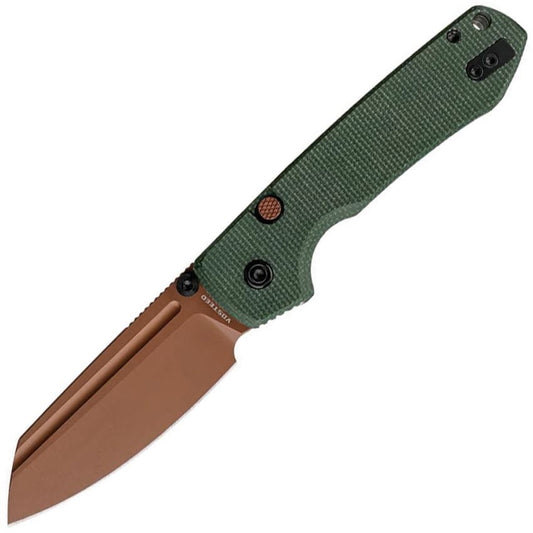 Vosteed Raccoon Top Linerlock Knife – Green Micarta EDC Performer A2929