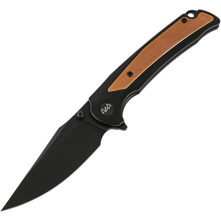 Wixco 14CNV Scort Linerlock Folding Knife | 3.63" Black PVD 14C28N Clip Point Blade| WXC14CNV