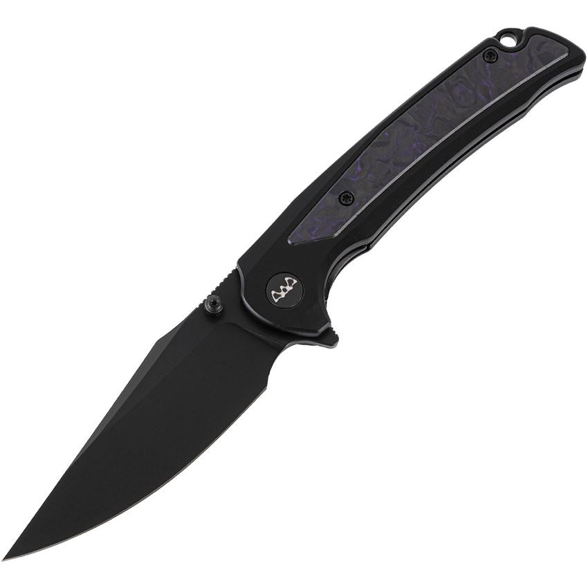Wixco 14ANV Scort Linerlock Folding Knife | 3.63" Black PVD 14C28N Clip Point Blade| WXC14ANV