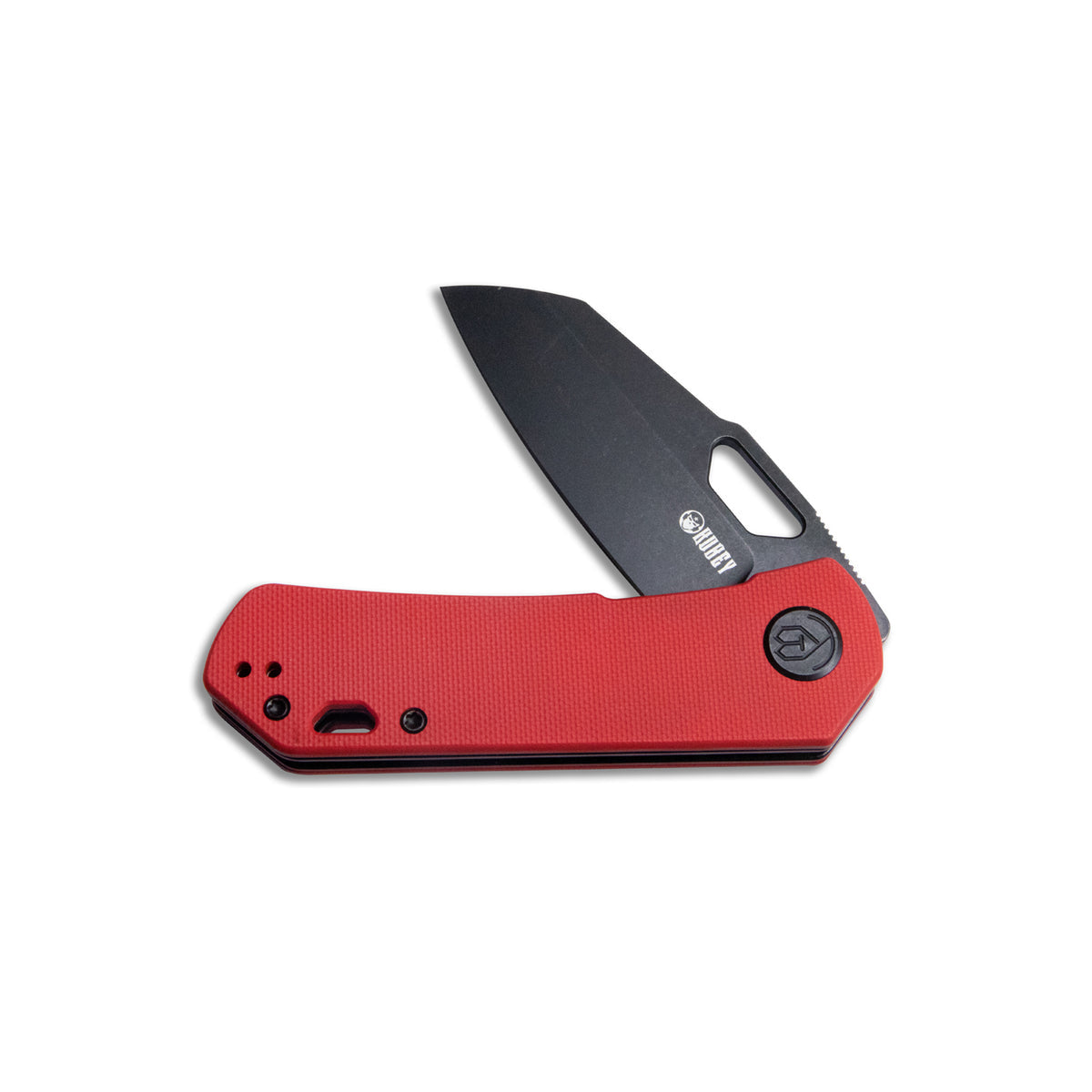 Kubey Duroc Folding Knife – Red G10 Sheepsfoot AUS-10 EDC Knife KU332F
