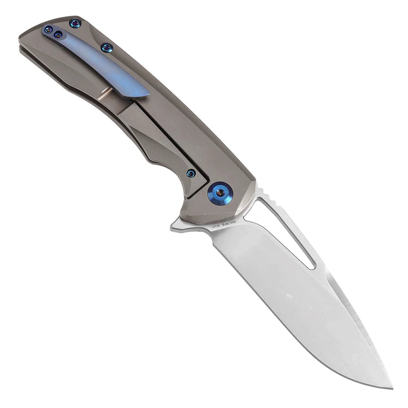 KANSEPT Kryo Thumb Hole Folding Knife – Bronze Anodized Titanium Frame Lock (K1001A8)