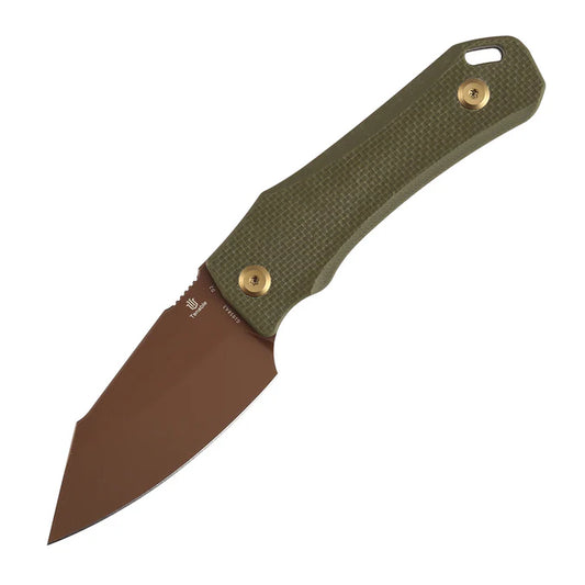 Tenable Loki Fixed Blade Knife Olive Green G10 Handle (2.99" Rose Gold D2 Blade) G1058A3