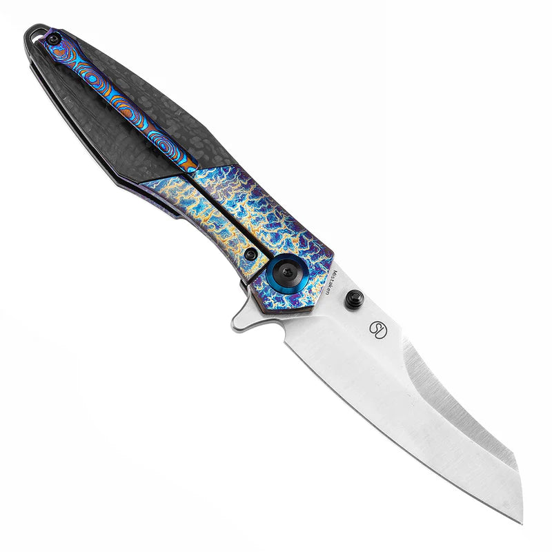 KANSEPT Mistaken Lightning Strike Titanium,Twill Carbon Fiber Timascus 20CV K1053A4