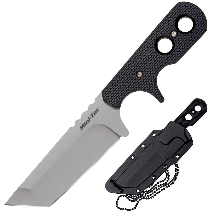 Cold Steel Mini Tac Tanto Fixed Blade Knife – 3-3/4" Japanese AUS-8A Tanto Blade| CS-49HTF
