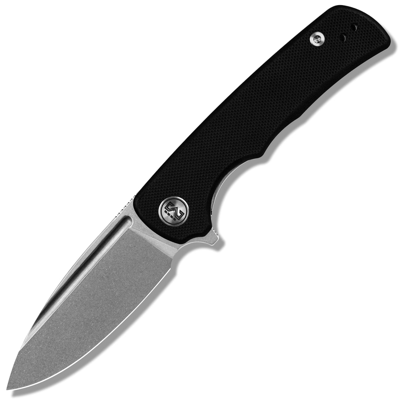 Miguron Talism Flipper Folding Knife MGR810WBK 3.01" D2 Stonewash Drop Point Blade Black G10 Handle | MGR810WBK