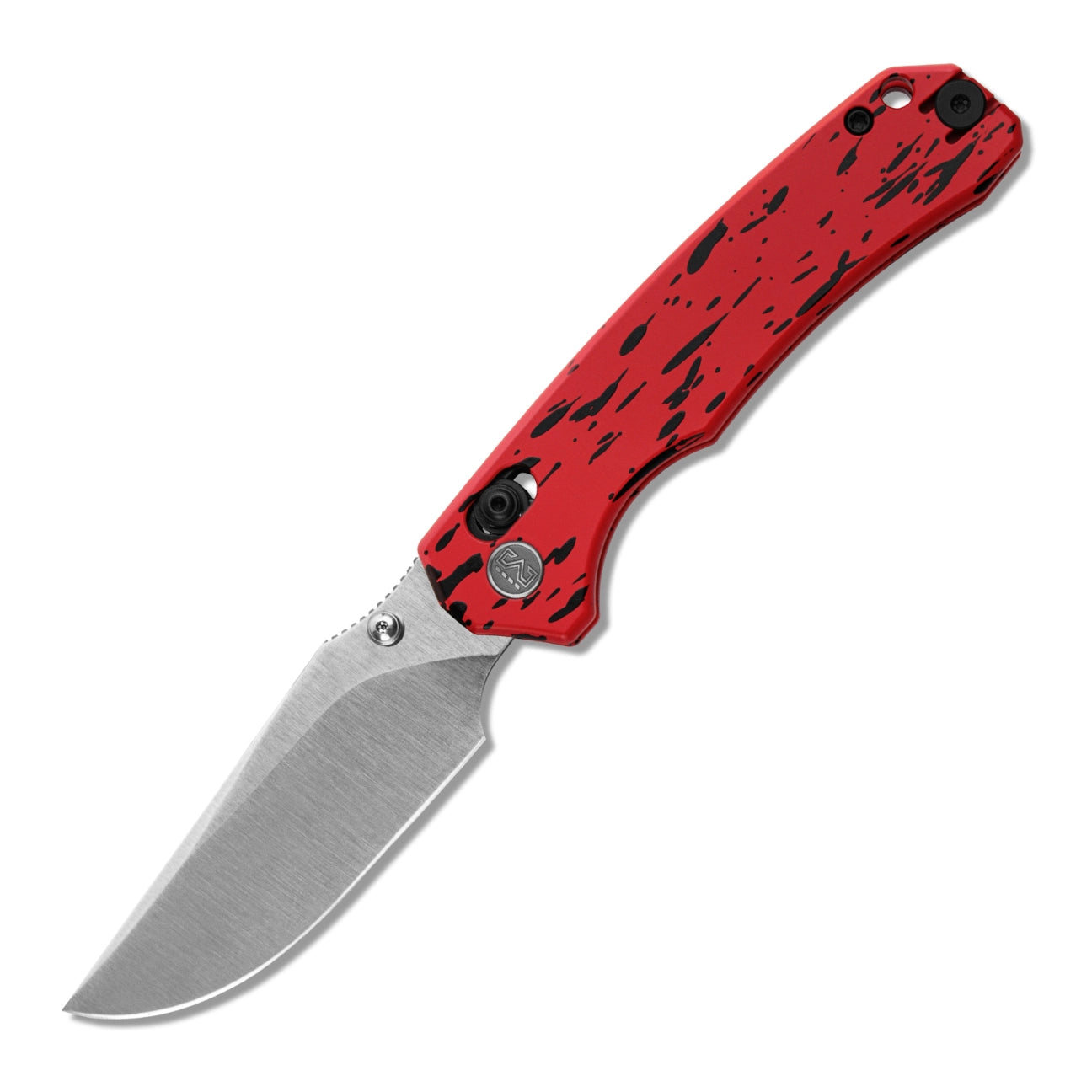 Miguron Thaly Crossbar Lock Folding Knife MGR834RD 3.11" D2 Satin Clip Point Blade | Red Aluminum Handle | MGR834RD