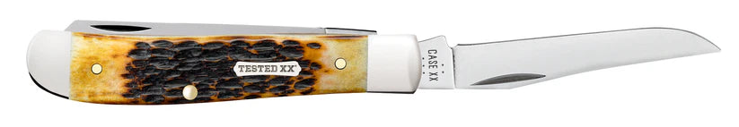 Case XX 51391 Rogers Jigged Burnt Amber Bone CS Mini Trapper