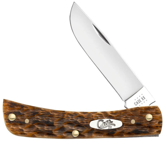 Case XX Peach Seed Jig Amber Bone CS Sod Buster® Jr CA30092