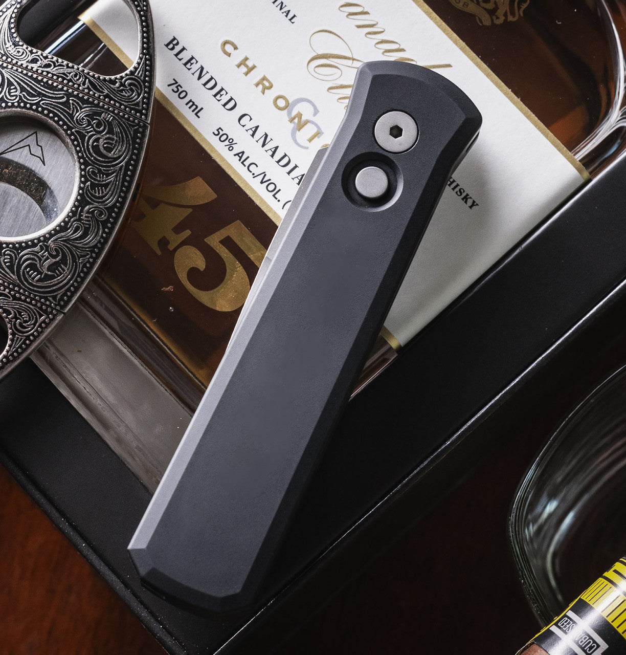 Pro-Tech Godson Automatic Knife Black Aluminum (3.15" Blasted) – Model 720