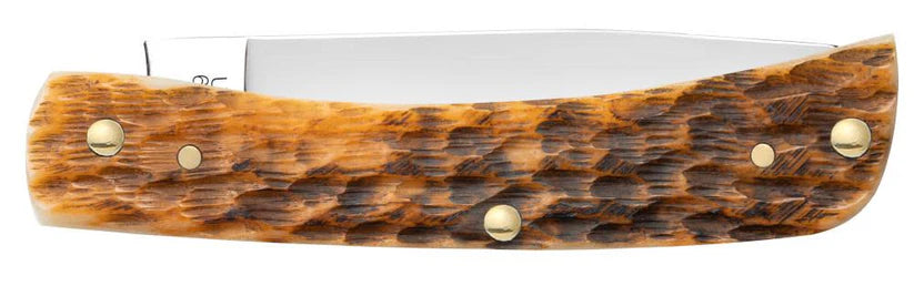 Case XX Peach Seed Jig Amber Bone CS Sod Buster® Jr CA30092