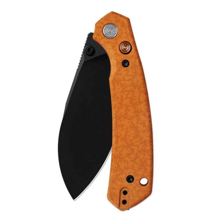 Miguron Hovor 19C27 Black PVD Folding Knife – Orange Snowflake Aluminum MGR828OG