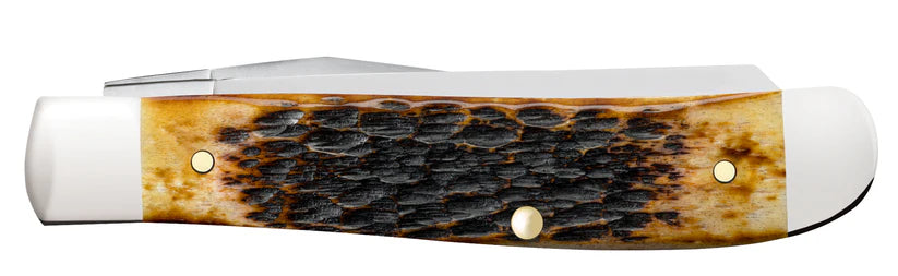 Case XX 51391 Rogers Jigged Burnt Amber Bone CS Mini Trapper