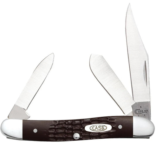 Case Brown Synthetic Medium Stockman with Pen Blade 00217