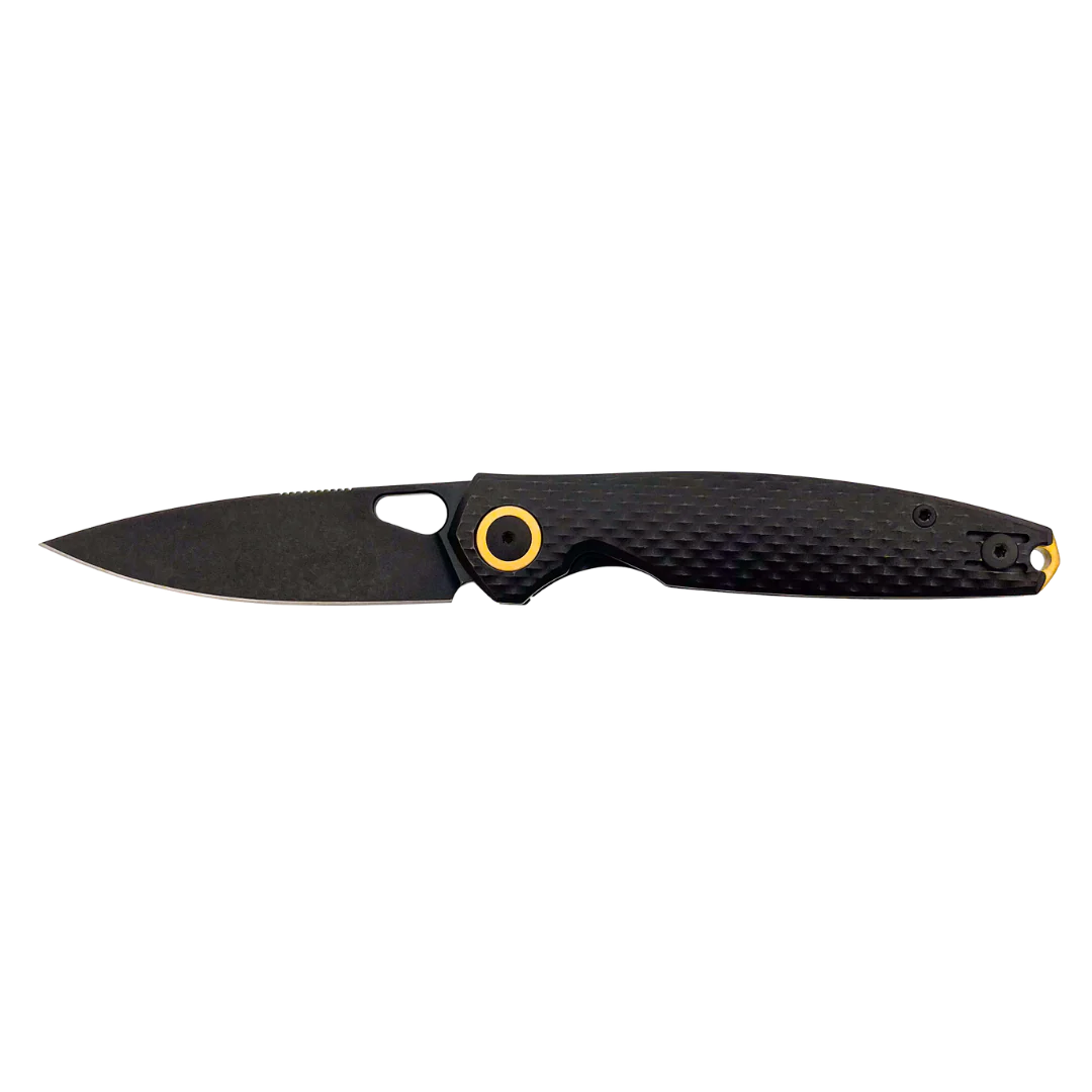 GiantMouse ACE REO Black & Brass Folding Knife REO-TITANIUM-BLACKOUT