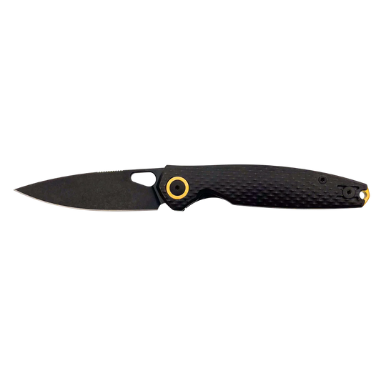 GiantMouse ACE REO Black & Brass Folding Knife REO-TITANIUM-BLACKOUT
